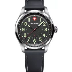 WENGER Terragraph Edelstahl Herrenuhr mit Datum schwarz