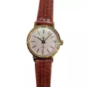 ETERNA Vintage Damen Golduhr Quartz Lederband