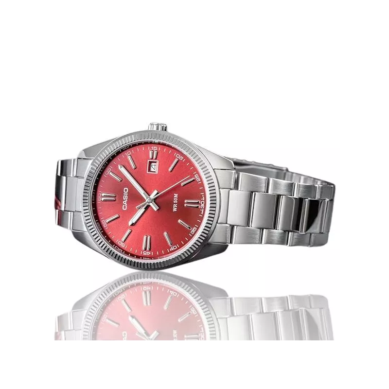 CASIO Analog Retro Quartzuhr rot