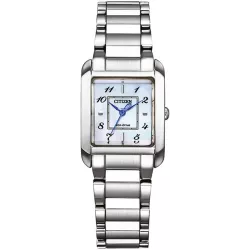CITIZEN Elegant Lady Solaruhr Edelstahl rechteckig