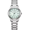 CITIZEN Elegant Lady Eco-Drive Solaruhr Stahl hellgrün