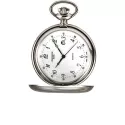 Klassik Taschenuhr Quartz chrom Datum