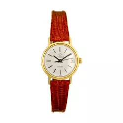 ETERNA Vintage Damen Golduhr Quartz Lederband