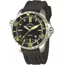 ZENO-WATCH BASEL Pro Diver II XL Quartz Taucheruhr schwarz-gelb