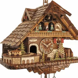 Kuckucksuhr Schwarzwaldbahn Holz Q-Wanduhr Zug