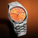 CITIZEN Tsuyosa Retro Automatik Uhr Stahl orange