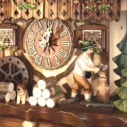 Kuckucksuhr Waldhaus Holz Wanduhr mechanisch