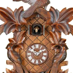Kuckucksuhr Black Forest Holz Wanduhr Quartz 34cm