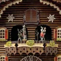 Kuckucksuhr Chalet Swiss Holz Q-Wanduhr Heidi mit Tänzer