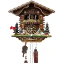 Kuckucksuhr Chalet Swiss Holz Q-Wanduhr Heidi mit Tänzer