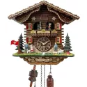 Kuckucksuhr Chalet Swiss Holz Q-Wanduhr Heidi mit Tänzer