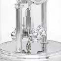 AMS Jahresuhr mit Glasglocke Klassikzahlen silber