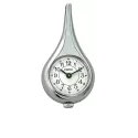 Modische Anhängeuhr Handaufzug Tropfen silber weiss