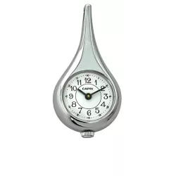 Modische Anhängeuhr Handaufzug Tropfen silber weiss