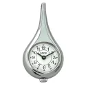 Modische Anhängeuhr Handaufzug Tropfen silber weiss