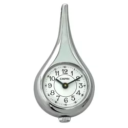 Modische Anhängeuhr Handaufzug Tropfen silber weiss