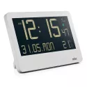 BRAUN Wanduhr LCD digital Funk Thermometer weiss