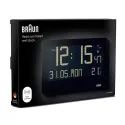 BRAUN Wanduhr LCD digital Funk Thermometer schwarz