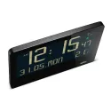 BRAUN Wanduhr LCD digital Funk Thermometer schwarz