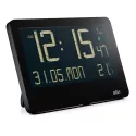 BRAUN Wanduhr LCD digital Funk Thermometer schwarz