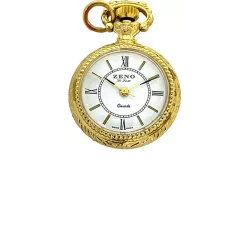Klassik Anhängeuhr rund vergoldet Zahlen