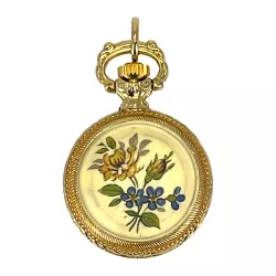 Klassik Anhängeuhr rund vergoldet Zahlen