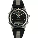 NORTH EAGLES Pluton Digi-Analog NOS Quartzuhr schwarz