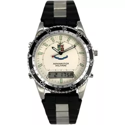 NORTH EAGLES Pluton Digi-Analog NOS Quartzuhr weiss