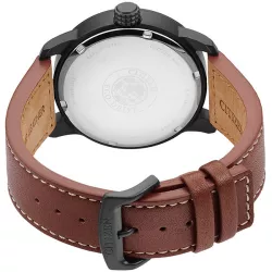 CITIZEN Fliegeruhr TagDatum Eco-Drive Solar Stahl schw/orange