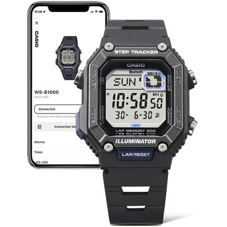 Casio Bluetooth Stepptracker Digitaluhr schwarz