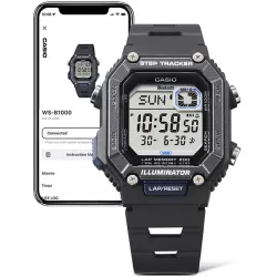 Casio Bluetooth Stepptracker Digitaluhr blau