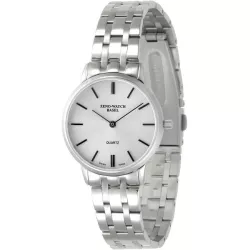 ZENO-WATCH BASEL Bauhaus Damenuhr Quartz Edelstahl silber