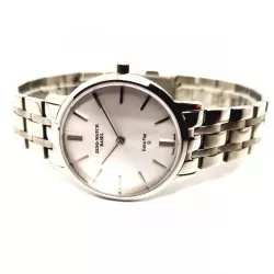 ZENO-WATCH BASEL Bauhaus Damenuhr Quartz Edelstahl silber