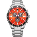 CITIZEN Sport Eco-Drive Solar Chronograph Stahl orange