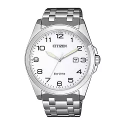 CITIZEN Klassik Eco-Drive Solaruhr mit Zahlen Edelstahl