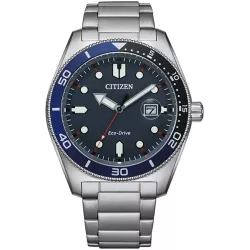CITIZEN Sport Eco-Drive Diver Solaruhr Stahl blau