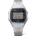 CASIO Vintage LCD Vintage Iconic Connect silber
