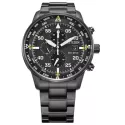 CITIZEN Flieger Chronograph Eco Drive Solaruhr schwarz