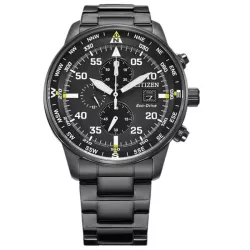 CITIZEN Flieger Chronograph Eco Drive Solaruhr schwarz