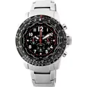 RENDEX Rechenschieber Flieger Chrono mit Weltzeitanzeige Edelstahl