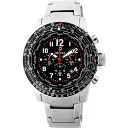 RENDEX Rechenschieber Flieger Chrono mit Weltzeitanzeige Edelstahl