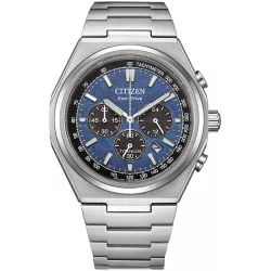 CITIZEN Zenshin Solar Chronograph Titan blau