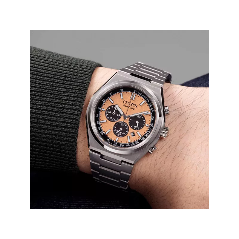 CITIZEN Zenshin Solar Chronograph Titan kupfer