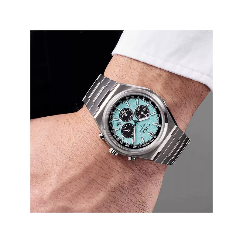 CITIZEN Zenshin Solar Chronograph Titan türkis