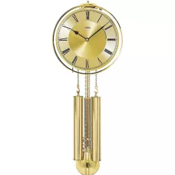AMS Pendeluhr mechanische Wanduhr römisch gold
