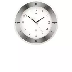 AMS Apollo Funkwanduhr silber