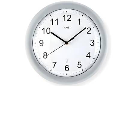 AMS Classic Time Funkwanduhr grau