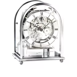 KIENINGER Arc Skelett mechanische Tischuhr mit 3 Melodien silber