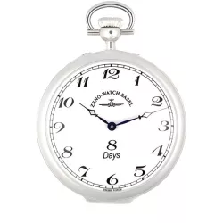 8 Tage Taschenuhr Handaufzug ZENO Sterling Silber Zahlen
