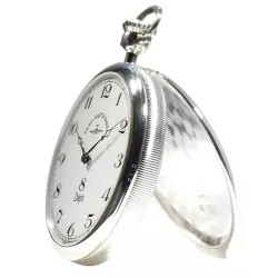 8 Tage Taschenuhr Handaufzug ZENO Sterling Silber Zahlen